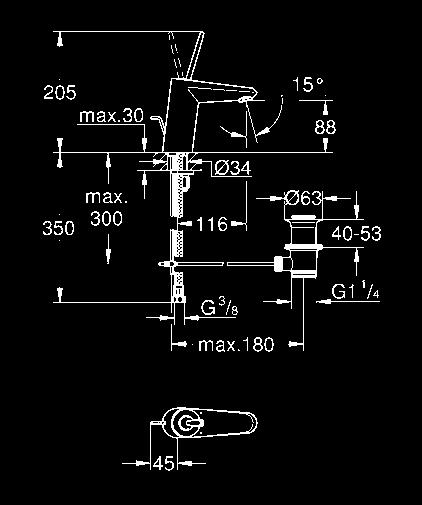 FeatherControl głowica typu Joystick GROHE EcoJoy SpeedClean