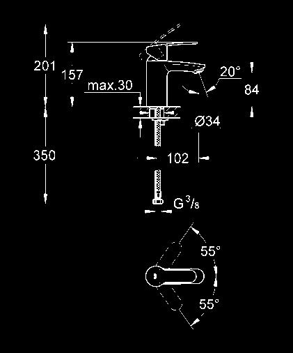 system instalacyjny GROHE QuickFix z pierścieniem centrującym min.