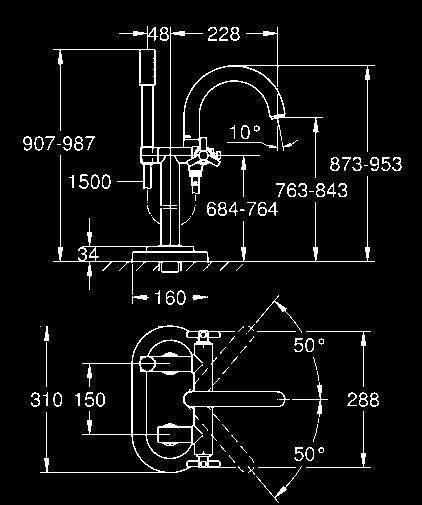 Rapido T uniwersalny podtynkowy element termostatyczny 47 780 000 139,00 zestaw przedłużek 27,5 mm do użycia z termostatem centralnym lub prysznicową baterią termostatyczną 47 781