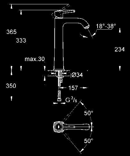 umywalkowa, DN 15 Rozmiar XL do umywalek wolnostojących  szybkiego montażu GROHE QuickFix perlator z GROHE