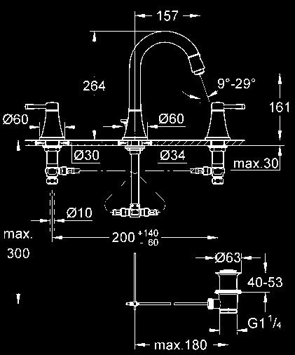 ceramicznymi 1/2-90 perlator z GROHE AquaGuide 5.