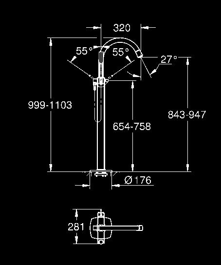 kompensacji 104 mm przyłącze wody 1/2 przyłącze do płukania mata wygłuszająca podkładka materiał mocujący 07.