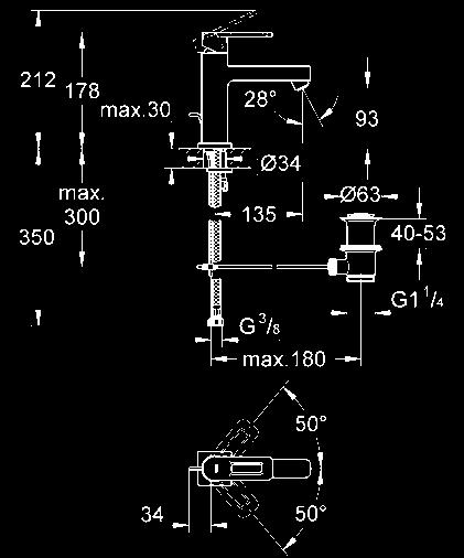 montażu perlator bez zestawu odpływowego 23 441 000 chrom 247,00