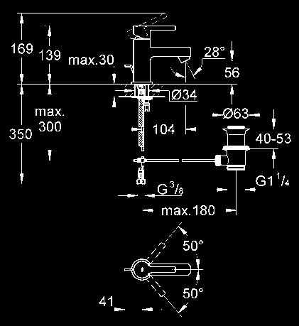 LINEARE 32 109 000 chrom 219,00 Lineare Bateria umywalkowa, DN