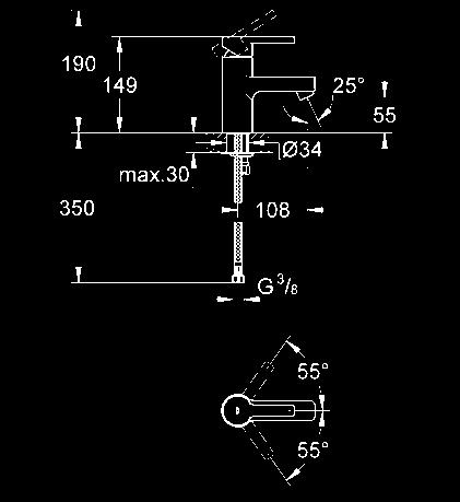 28 mm z ogranicznikiem temperatury GROHE EcoJoy SpeedClean