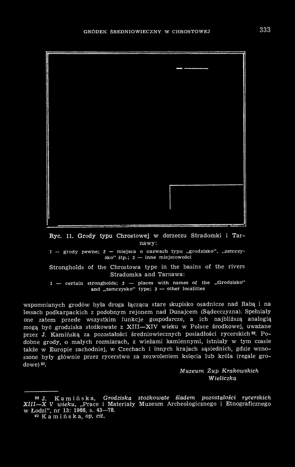 localities wspomnianych grodów była droga łącząca stare skupisko osadnicze nad Rabą i na lessach podkarpackich z podobnym rejonem nad Dunajcem (Sądecczyzna).