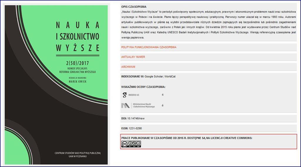 5. Często zadawane pytania. 1) Skąd mam wiedzieć na jakiej licencji CC jest tekst, który chcę zdeponować?