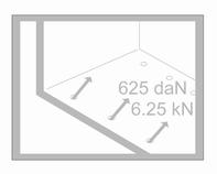 Schowki 81 Maksymalna siła działająca na zaczepy nie powinna przekraczać 625 dan/6,25 kn/6250 N.