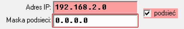 Wprowadź adres, który posłuży do określenia podsieci. 3.