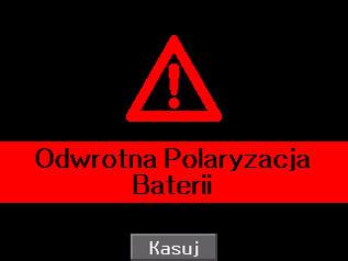 9. Zabezpieczenia urządzenia i alarmy. Tester baterii wyposażony jest w zabezpieczenia których działania objawiają się wyświetleniem alarmów.