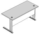 BIURKA NA STELAŻU METALOWYM B L A T Y - wykonane z płyty o grubości 28 mm; oklejone obrzeżem PVC 2 mm, - wyposażone w przepusty kablowe o średnicy ø60 mm, maskowane tworzywową nakładką w kolorze