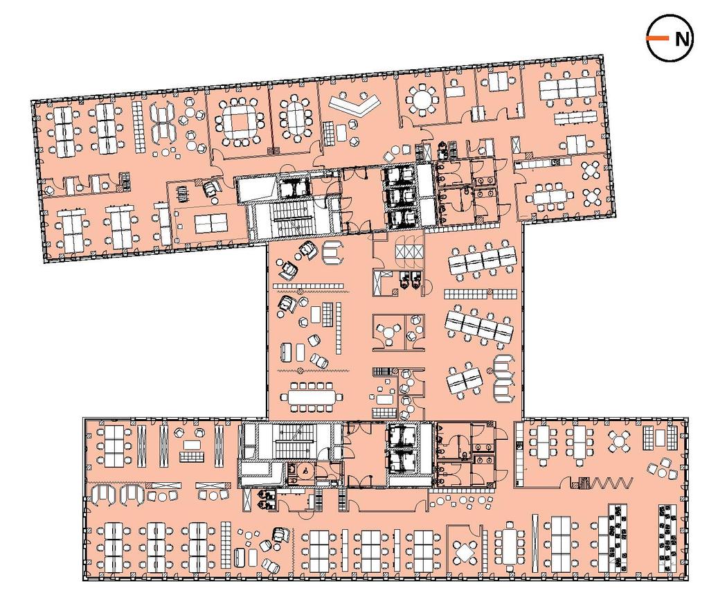 Rzut typowego piętra Examplary floor plan Najemca 1-1,552 m² Tenant 1 106 Typowych