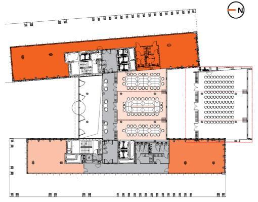 Centrum Konferencyjne Conference Center 1 piętro 1 st floor Najemca 1 Tenant 1-265 m² Najemca 2 Tenant 2-85 m²