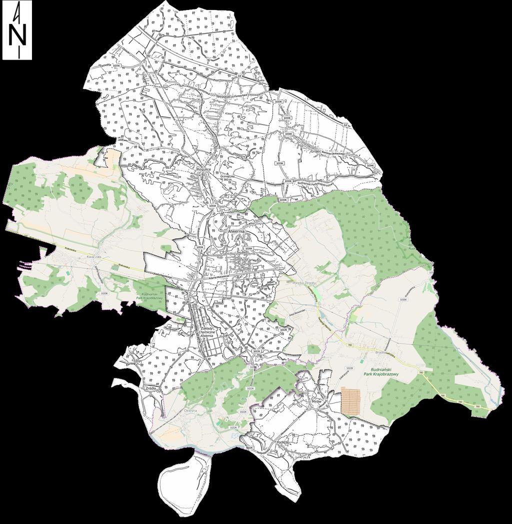 Opis obszaru rewitalizacji Mapa 6 Obszar zdegradowany Źródło: opracowanie własne z wykorzystaniem http://openstreetmap.org.