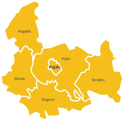 11 1. Diagnoza Podział terytorialny i sytuacja demograficzna Podział terytorialny ORSG Powiatu Rypińskiego obejmuje 6 gmin, w tym 1 gminę miejską i 5 gmin wiejskich.