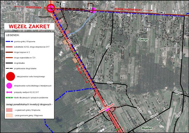 6 Samorząd biuletyn samorządowy czerwiec/lipiec 2018 Na odcinku od Góraszki do miejscowości Ostrowik (gdzie zacznie się obwodnica Kołbieli) oprócz drogi ekspresowej powstaną też cztery węzły: węzeł