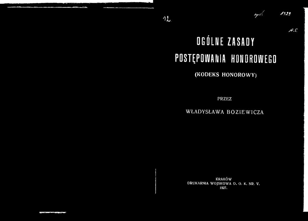 WŁADYSŁAWA BOZIEWICZA Kr a k