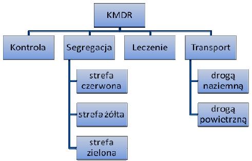 Rys. 1. Zakres działania koordynatora medycznych działań ratunkowych. Źródło: Ł. Szarpak, op. cit., s. 190.