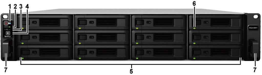 Elementy serwera Synology RackStation RS2418+ RS2418RP+ L.p.