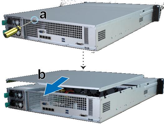 Dodawanie modułu pamięci RAM w serwerze RackStation Opcjonalny moduł Synology RAM jest zaprojektowany jako rozszerzenie pamięci dla serwera RackStation.