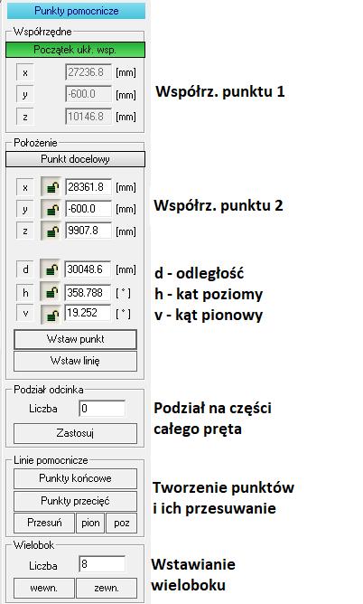 Przewodnik startowy - Virtual-Steel Strona 10 Punkty przecięć Łatwym sposobem na znalezienie punktu przecięcia pomiędzy dwoma elementami jest zaznaczenie interesujących nas profili, rozwinięcie menu