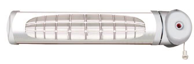 QH 3015 Dwustronny 12-60-11 230 V/750W/1500W QH 3015 Promiennik podczerwieni do montażu ściennego. Przednia obudowa z odpornego na temperaturę aluminium.