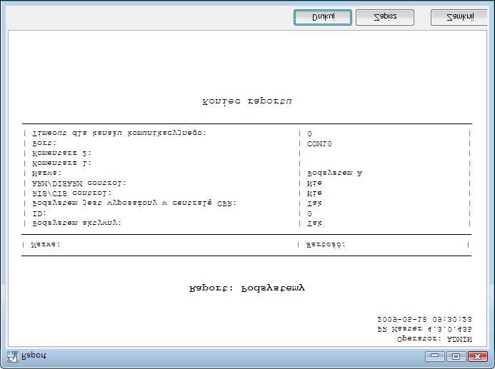 66 PR Master Instrukcja użytkownika Rysunek 3.60. Raport Podsystemy 3.2.8.
