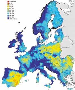 Rys. 3 Jednostkowe zasoby wodne całkowite Polski przypadające na jednego mieszkańca (per capita) w latach 1946-2015 Źródło: Gutry-Korycka 2018 W wieloleciu 1951-2016 średnia wartość łącznych zasobów
