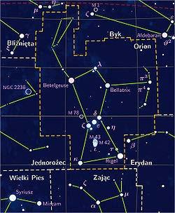 Gwiazdozbiór Oriona Rój ten związany jest ze słynną kometą Halleya. Radiant znajduje się na granicy gwiazdozbioru Oriona i Bliźniąt. Liczba godzinowa wynosi od 20-30 meteorów.