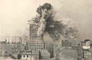The destruction of the Prudential building in