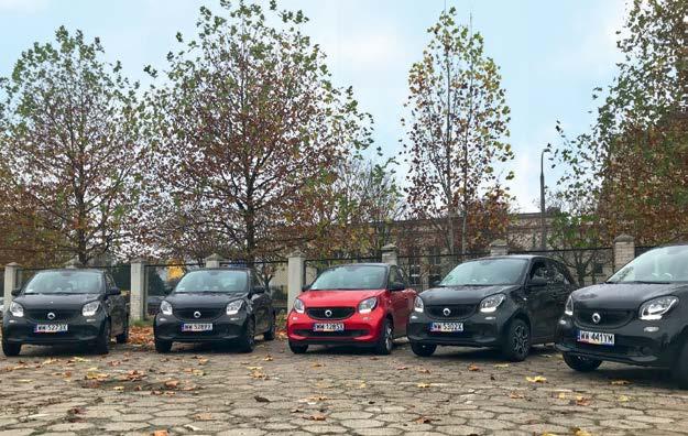 NEWSLETTER WYDANIE VIII GRUDZIEŃ 2018 WIEŚCI Z KONCERNU DAIMLER AG 17 Setka smartów w Global Rent a Car Prawie 100 smartów