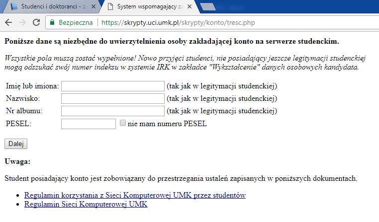 muszą być takie jak