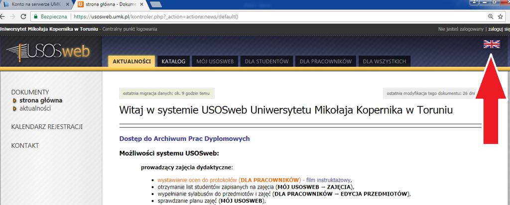 Adres strony to : usosweb.umk.