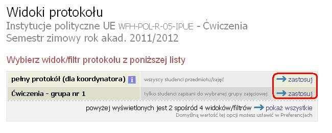 Po przypisaniu nowej oceny lub zmianie istniejącej tła zmodyfikowanych pól zmieniają kolor na