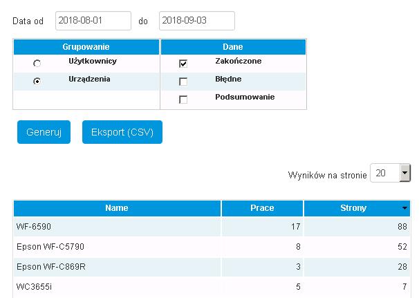 Klikając na daną pracę mamy informację dla jakiego pacjenta i pod jaką kategorię był skanowany dokument.