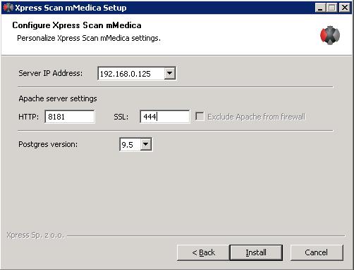 Postgresql podaj adres IP Serwera na którym jest instalowany