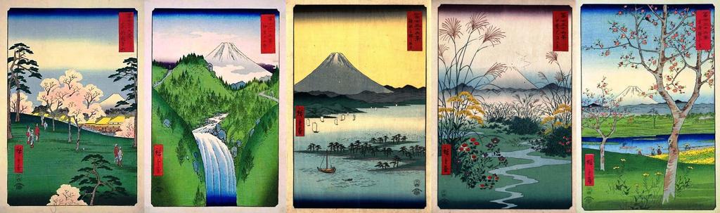 Kilka spojrzeń na krajobraz - inspiracja 36 widoków na Górę Fudżi Utagawa Hiroshige