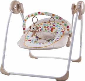 belts stable, rigid frame swing speed adjustment timer melodies toy bar with plush toys LEŻACZKI BABY ROCKERS B04.04.. 3 N.W.