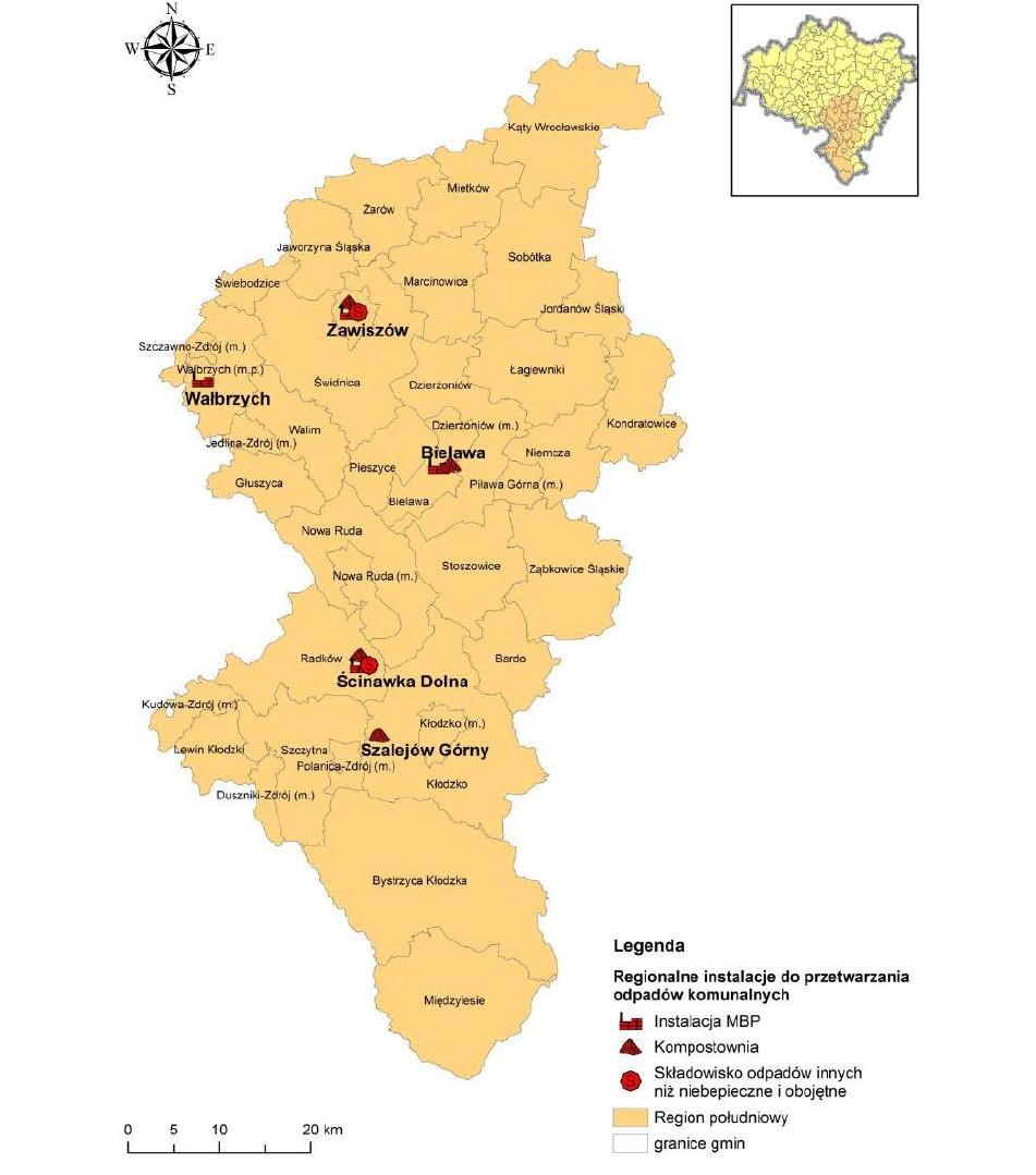 Zdrój (m.), Jordanów Śląski, Kąty Wrocławskie, Kłodzko, Kłodzko (m.), Kondratowice, Kudowa-Zdrój (m.), Lewin Kłodzki, Łagiewniki, Marcinowice, Mietków, Międzylesie, Niemcza, Nowa Ruda, Nowa Ruda (m.