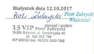 Audyt i strategia wzornicza wsparciem w innowacyjnym rozwoju firmy 13 VIP Piotr Zubrycki w ramach Działania 1.