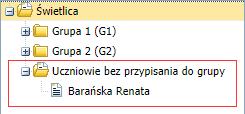 Usuwanie z dziennika świetlicy ucznia dodanego omyłkowo Aby usunąć ucznia z dziennika świetlicy, skorzystaj z przycisku Zmień listę uczniów i w wyświetlonym oknie przenieś ucznia z listy po prawej