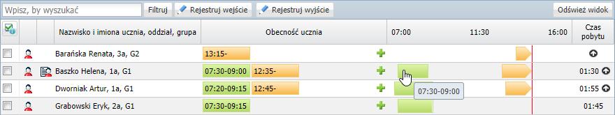 UONET+. Prowadzenie dziennika świetlicy 24/29 5. Można wyświetlić historię każdego wpisu.