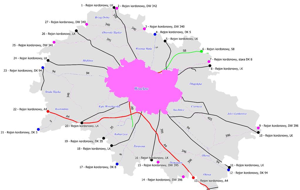 WYKONANIE KOMPLEKSOWYCH BADAŃ RUCHU WE WROCŁAWIU I OTOCZENIU KBR 2018