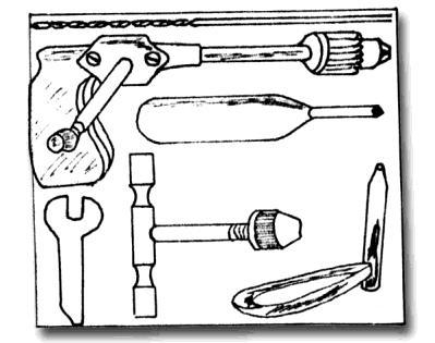 wiertarka wiertło długie śrubokręt krzyżowy trokar uchwyt do implantacji grotów Steinmanna lub wkrętów Schanza
