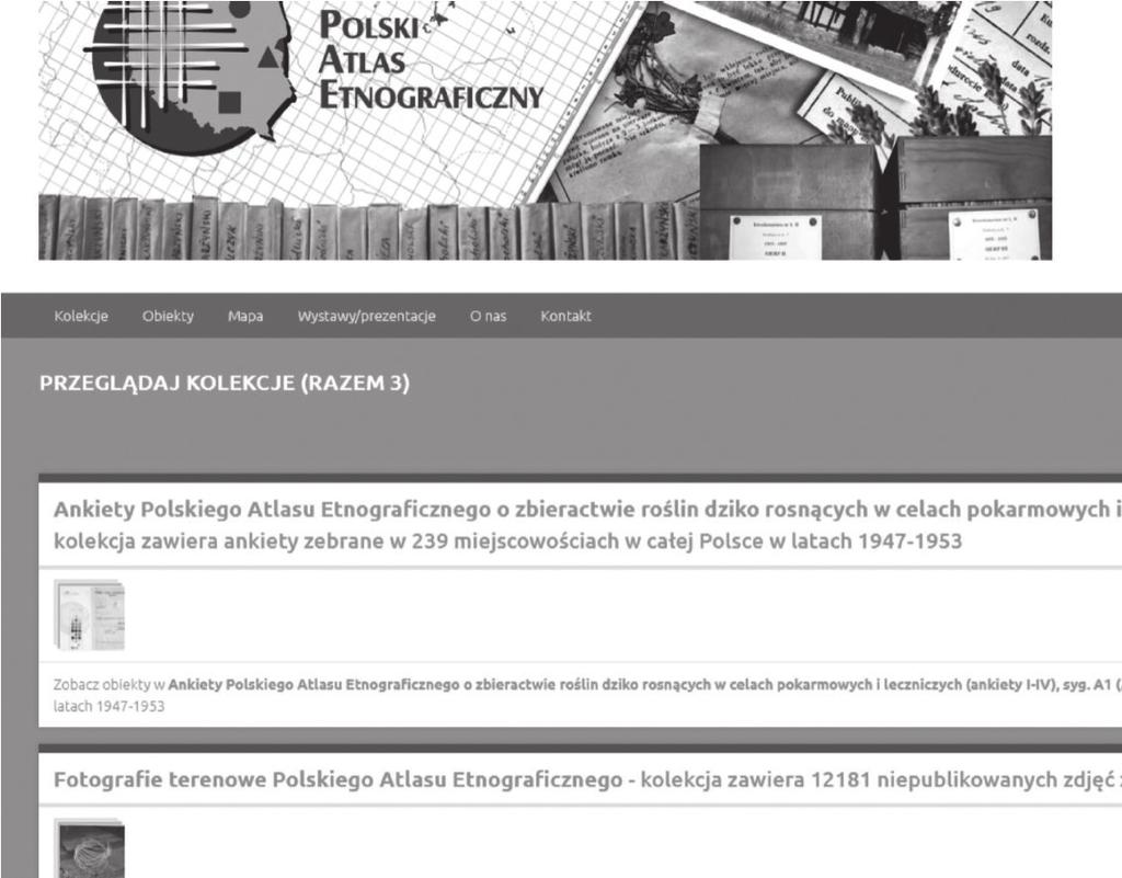 The Digital Platform of the Polish Ethnographic Atlas From Idea to Implementation 465 the user s own expressions).