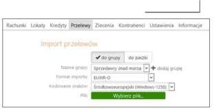 Po wybraniu zakładki Przelewy ^ Widok zagregowany ^ Dodaj grupę otworzy się okno Dodawanie grupy przelewów, w którym należy zapisać nową grupę podając jej nazwę.