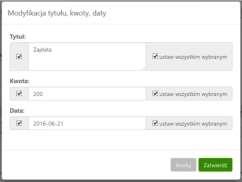 przy zmianie globalnej (zaznaczenie kwadratem 0 kilku kontrahentów) -