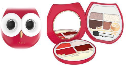 6 Katalog nagród świątecznych 2018 PUPA Owl 2 Paleta do makijażu oczu i ust Paleta 003 Warm Shades 10,5 g Zestaw do makijażu oczu i ust w odcieniu