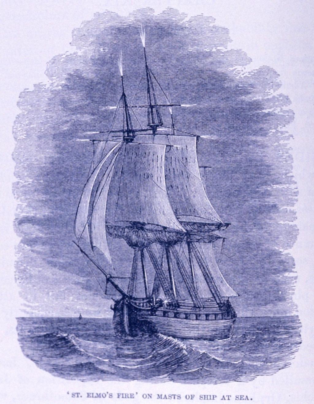 Ognie Św.Elma The Aerial World, by Dr. G. Hartwig, London, 1886 wyładowanie koronowe, piorunochron aktywny (Benjamin Franklin) NA PIORUNOCHRON UMIESZCZONY NA ZAMKU WARSZAWSKIM.