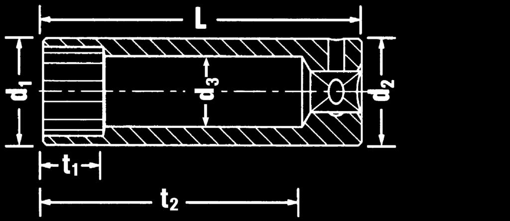 5,8 5,8 0 50 0,5 4,6 42 5,70 0 64 00 2 /2 7, 7,,5 50 2 4, 44 5,70 0 64 00 4 9 /6 8,8 8,8, 50 5 40,7 55 5,70 STAHLWILLE HPQ Nasadki STAHLWILLE o profilu HPQ* produkowane są ze specjalnej nadzwyczaj